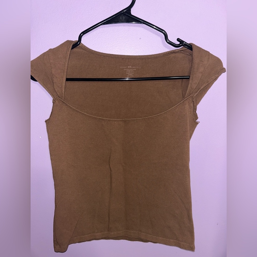 Brandy Melville Across Neck Shirts (black, brown, white)